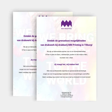 flyers ongevouwen